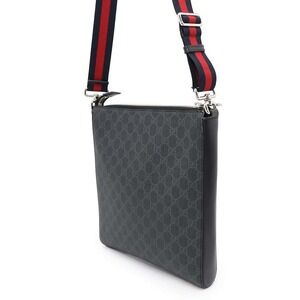 Gucci Web Black Bag Shoulder Messenger GG Supreme